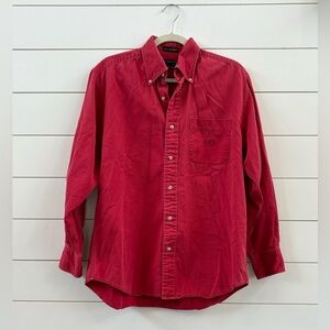 Alexander Julian Button-Down Shirt in Vibrant Red